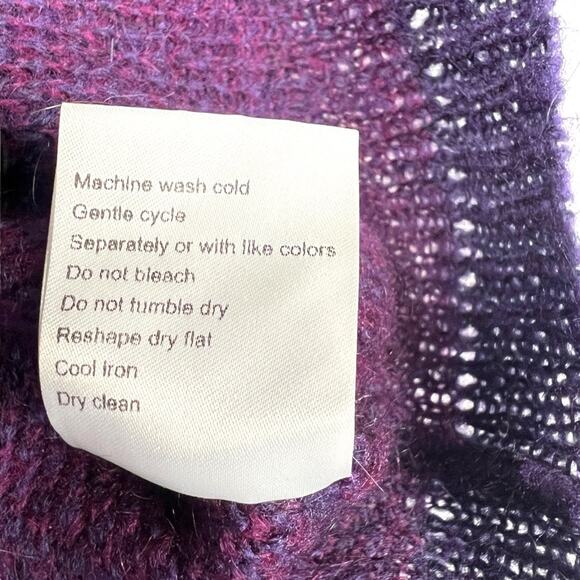 Gemelli Sweater Chevron Mohair Blend Crewneck Purple Blue Pink Women's Small - Picture 7 of 11